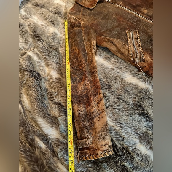 Men’s GIMO’S 100% pelle leather jacket medium small brown tan - Picture 12 of 16